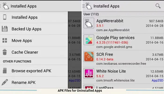 APK Files fAor Uninstalled Apps