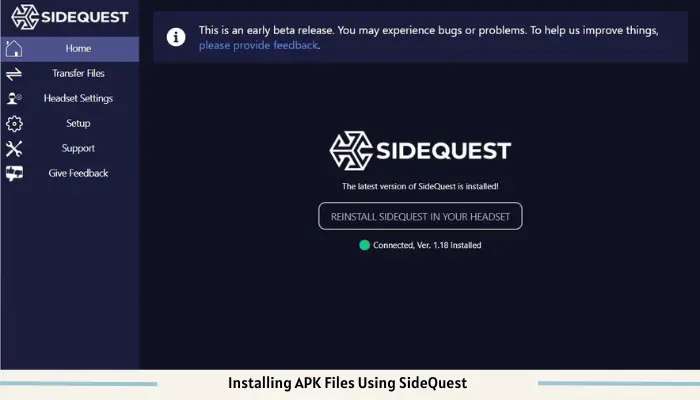 Installing APK Files Using SideQuest