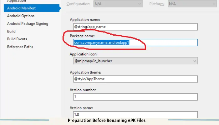 Preparation Before Renaming APK Files