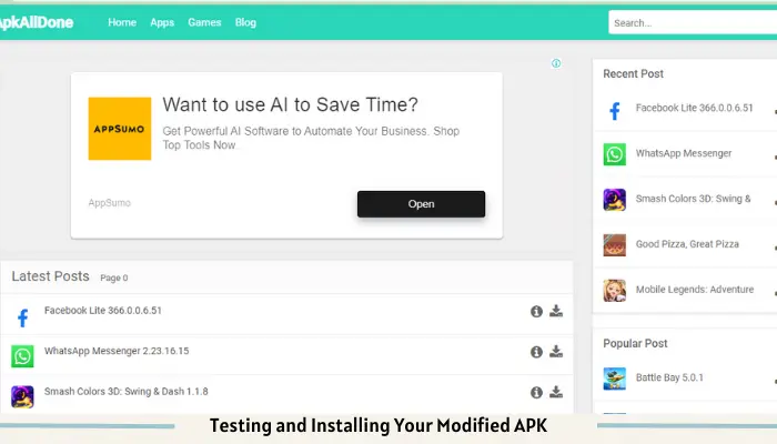 Testing and Installing Your Modified APK