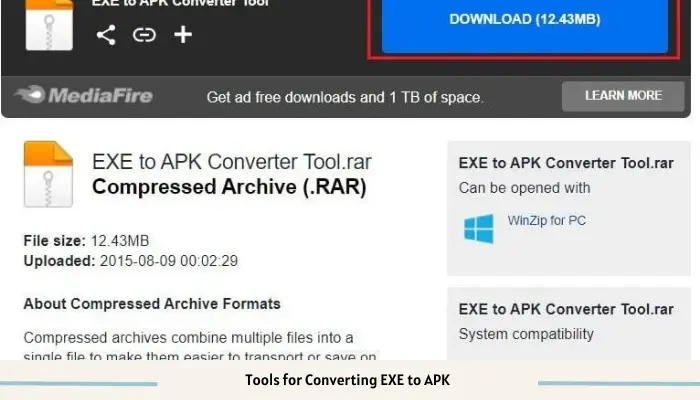 Tools for Converting EXE to APK